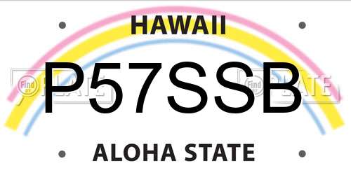 P57SSB Hawaii License Plate