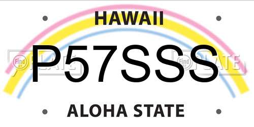 P57SSS Hawaii License Plate