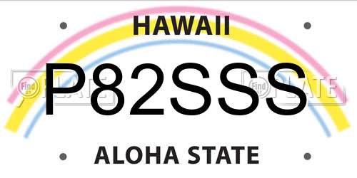 P82SSS Hawaii License Plate
