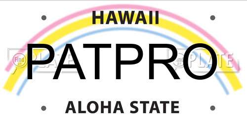 PATPRO Hawaii License Plate