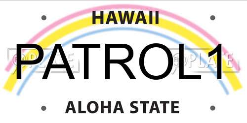 PATROL1 Hawaii License Plate