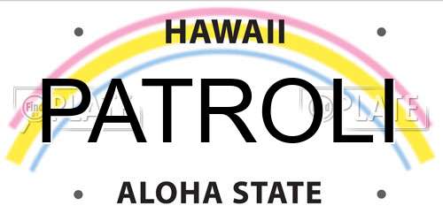 PATROLI Hawaii License Plate