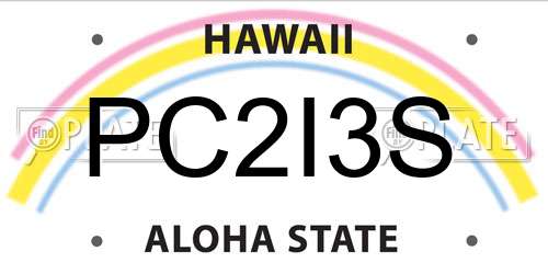 PC2I3S Hawaii License Plate