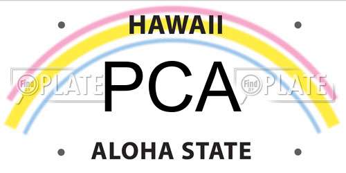PCA Hawaii License Plate