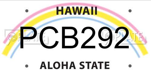 PCB292 Hawaii License Plate