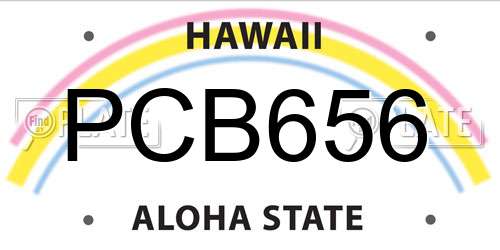 PCB656 Hawaii License Plate