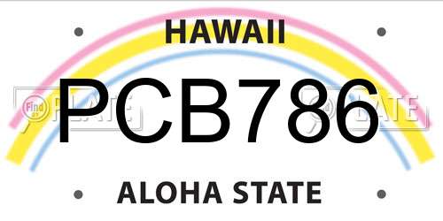 PCB786 Hawaii License Plate