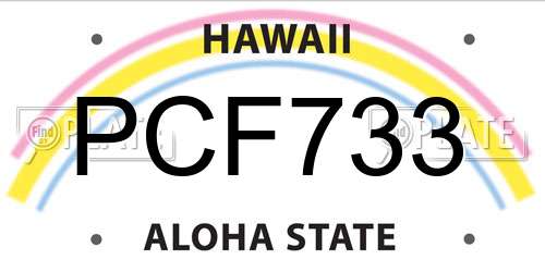 PCF733 Hawaii License Plate