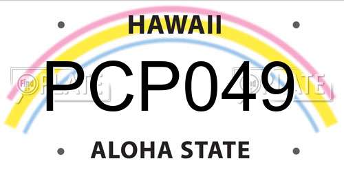 PCP049 Hawaii License Plate