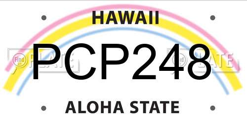 PCP248 Hawaii License Plate