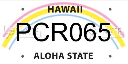 PCR065 Hawaii License Plate