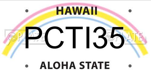 PCTI35 Hawaii License Plate