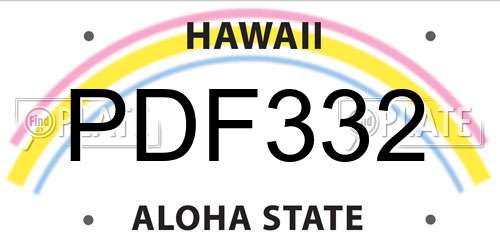 PDF332 Hawaii License Plate
