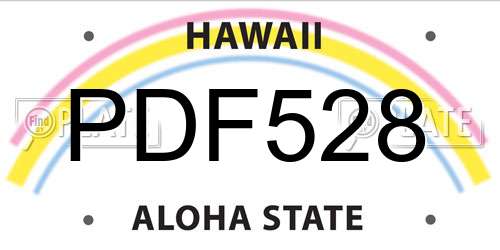 PDF528 Hawaii License Plate