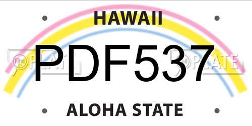 PDF537 Hawaii License Plate