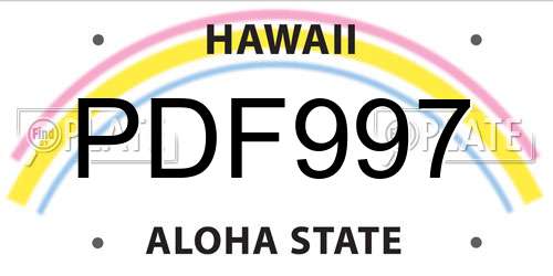 PDF997 Hawaii License Plate