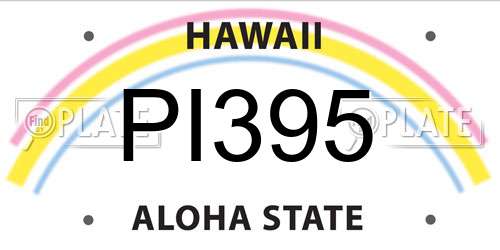 PI395 Hawaii License Plate