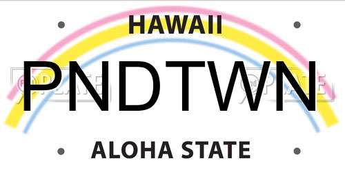 PNDTWN Hawaii License Plate