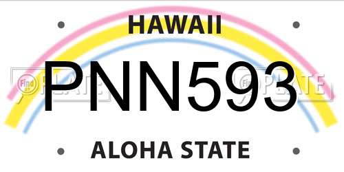 PNN593 Hawaii License Plate