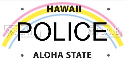 POLICE Hawaii License Plate