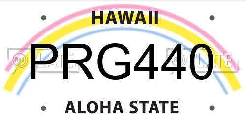 PRG440 Hawaii License Plate