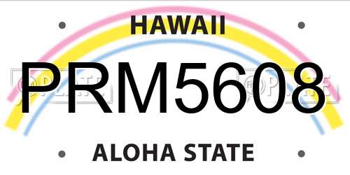 PRM5608 Hawaii License Plate