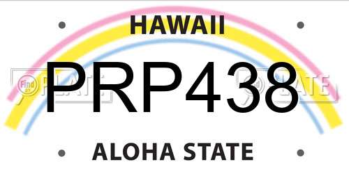 PRP438 Hawaii License Plate