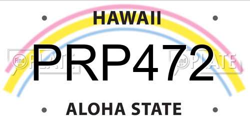 PRP472 Hawaii License Plate