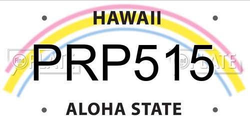 PRP515 Hawaii License Plate