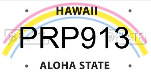 PRP913 Hawaii License Plate