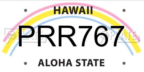 PRR767 Hawaii License Plate