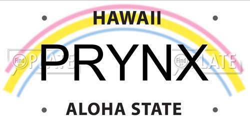 PRYNX Hawaii License Plate