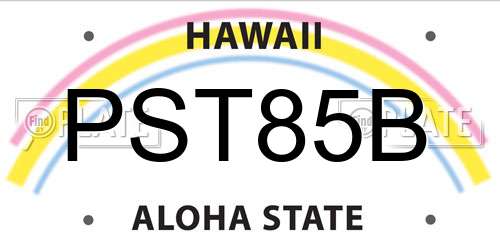 PST85B Hawaii License Plate