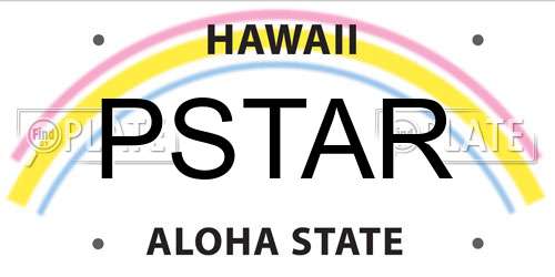 PSTAR Hawaii License Plate