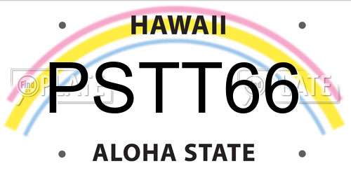 PSTT66 Hawaii License Plate