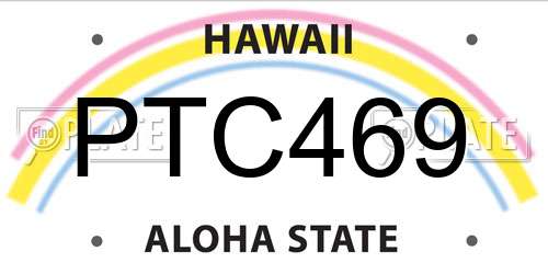 PTC469 Hawaii License Plate