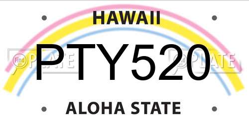 PTY520 Hawaii License Plate