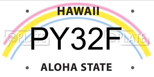 PY32F Hawaii License Plate