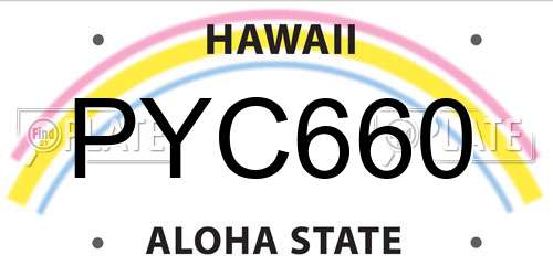 PYC660 Hawaii License Plate