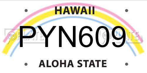 PYN609 Hawaii License Plate