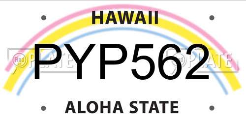 PYP562 Hawaii License Plate