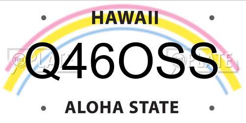 Q46OSS Hawaii License Plate
