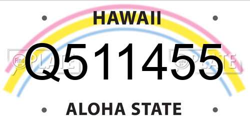Q511455 Hawaii License Plate