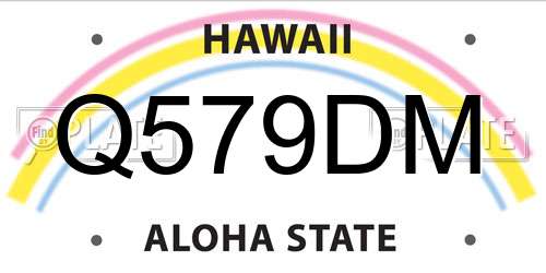 Q579DM Hawaii License Plate