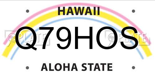 Q79HOS Hawaii License Plate