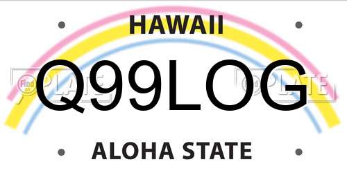 Q99LOG Hawaii License Plate