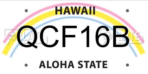 QCF16B Hawaii License Plate