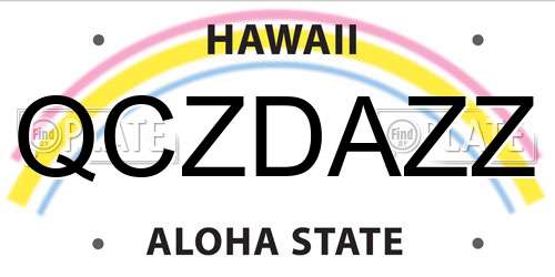 QCZDAZZ Hawaii License Plate