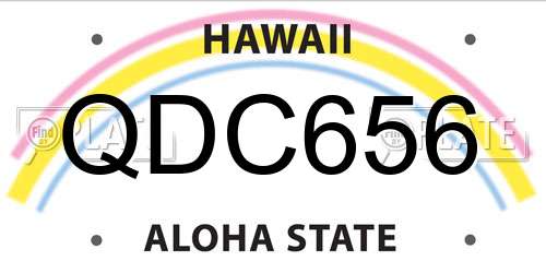 QDC656 Hawaii License Plate