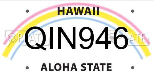 QIN946 Hawaii License Plate